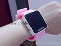 Fashion LED Mirror silicone sport watch 1