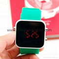 Fashion LED Mirror silicone sport watch 2