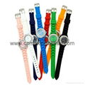 Silicone diamond fashion sport jelly watch 1