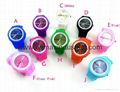 Fashion jelly round silicone sport watch