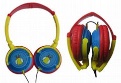 Colorful foldable music headphone