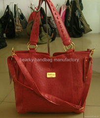 2012 latest design ostrich embossed PU lady's handbag