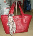 2012 latest design ostrich embossed PU lady's handbag 3