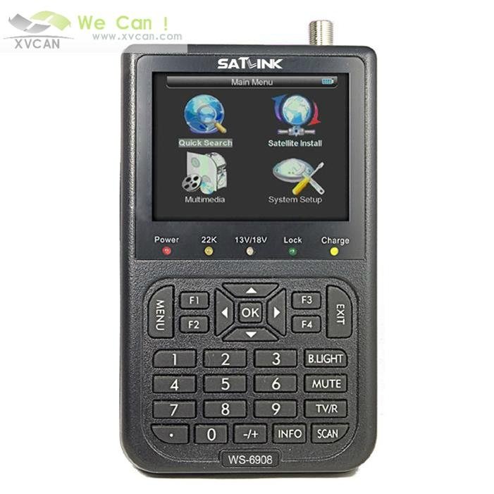 Satlink WS-6908 DVB-S FTA Digital Satellite Finder Meter 