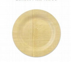 round disposable bamboo plate