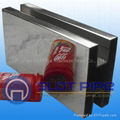 stainless steel double slot square tube mirror polish 2