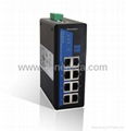 8-port 10/100M WEB Managed Redundant Industrial Ethernet Switch 1