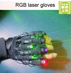 RGB laser gloves with 7pcs laser .stage