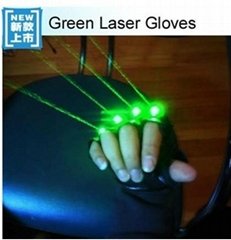 Green Laser Gloves With 4pcs 532nm 80mW Laser ,Stage Gloves For DJ Club/Party Sh