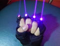  Violet Blue Laser Gloves With 4pcs 405nm 150mw laserfor For DJ Club/Party Show 3