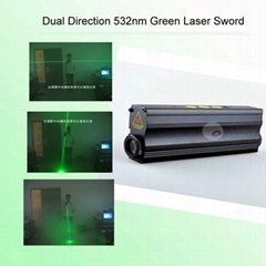 Dual Direction 532nm Green Laser Sword for laser man show (532nm 100mw double-he
