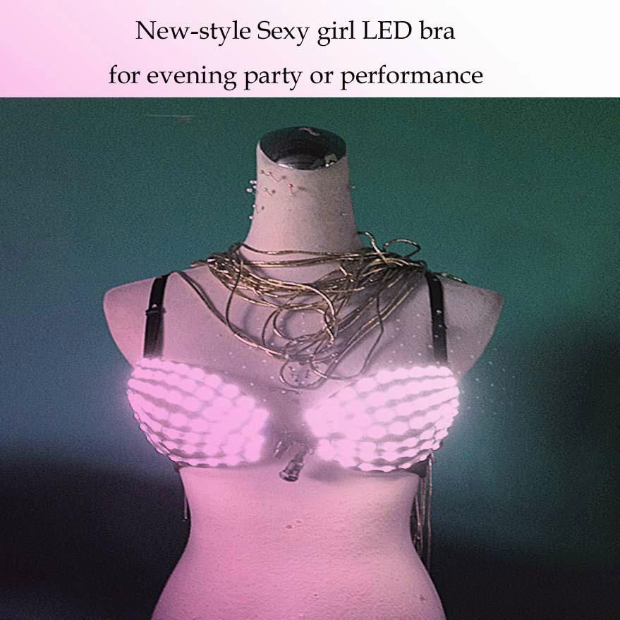  New-style Sexy girl LED bra for evening party or performance