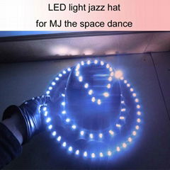 LED hat light jazz hat for MJ the space dance dance hat