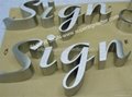 brushed stainless steel letter 2