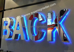 backlit LED letter sign