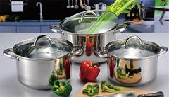 3pcs Stainless Steel High Pot 