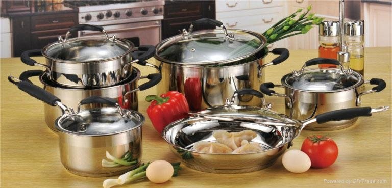  12 pcs stainless steel cookware set