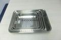 stainless steel square deep tray 1