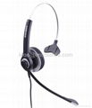 Corded headset call center headset