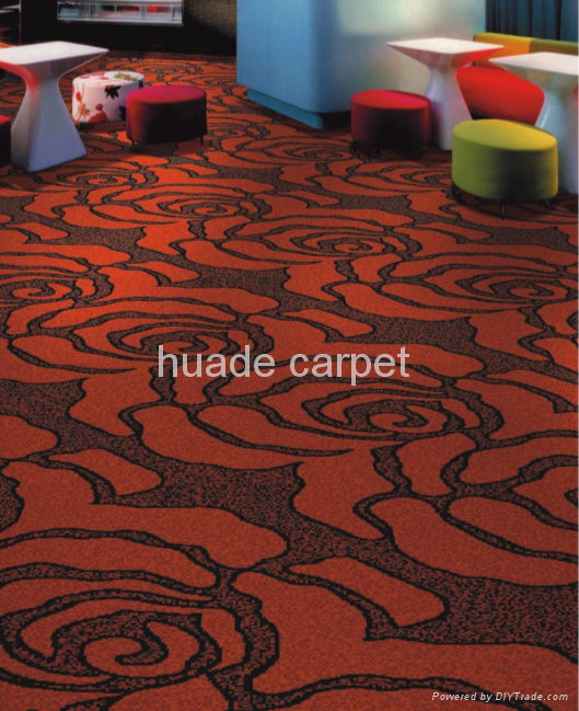 Red Rose Axminster Carpet for Fashion Bar ,Pub ,KTV