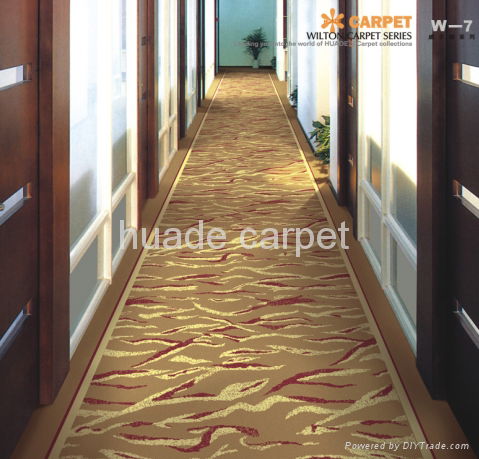 Wilton Carpet Widely Used for Luxury Hotel Corridor Carpet 