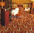 Red Flower Nylon Printed Carpet for Restaurant 