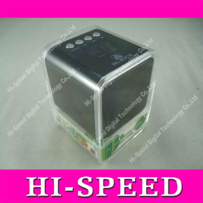 Hi-Rice SD-100 Mini Multimedia Speaker with FM use TF card+USB Flash+LED display 4