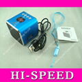 Hi-Rice SD-100 Mini Multimedia Speaker with FM use TF card+USB Flash+LED display 5