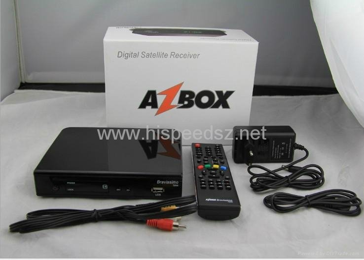 Azbox Bravissimo Satellite Receiver Twin Tuner Support Nagra3 Decoder  5