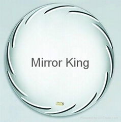 Bahtroom mirror with groove cut line