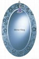 Bahtroom mirror with flower pattern(fogless mirror available)