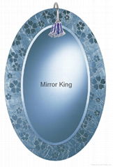 Bahtroom mirror with flower pattern(fogless mirror available)