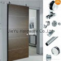 Free shipping Modern 304 stainless steel BARN DOOR HARDWARE for WOOD DOOR 5