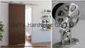 Free shipping elegant stainless mordern slide barn door hardware for wood door 1