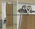 Free shipping morden stainless sliding barn door hardware for wood door 1