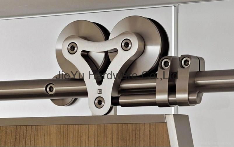 Free shipping morden stainless sliding barn door hardware for wood door 3