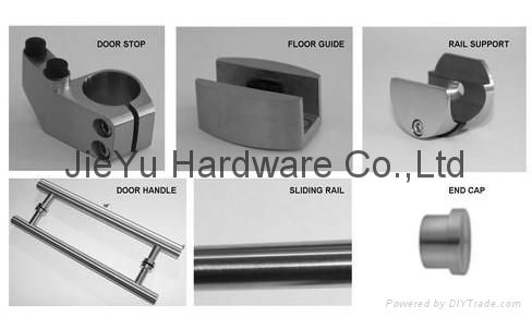 Free shipping morden Sliding glass door hardware for shower door,interior door 3