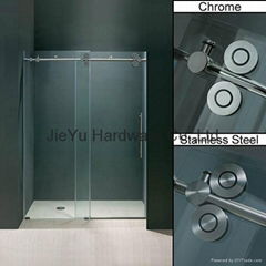 Free shipping morden stainless frameless glass shower door hardware