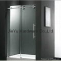 Free shipping morden stainless frameless glass shower door hardware 5