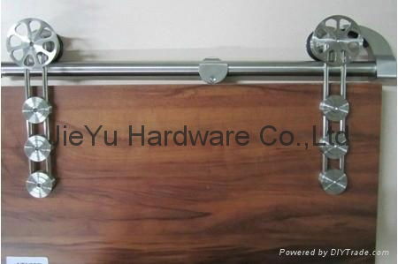 Free shipping morden stainless sliding barn door hardware for wood door