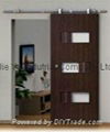 Free shipping morden stainless sliding barn door hardware for wood door 1