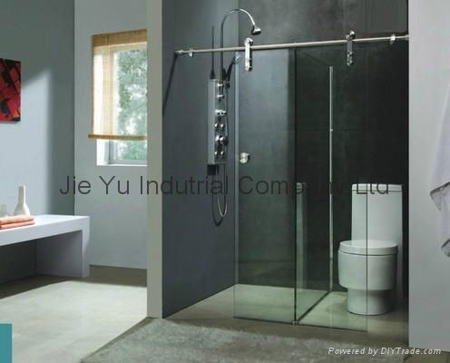 Free shipping morden stainless frameless glass shower door hardware