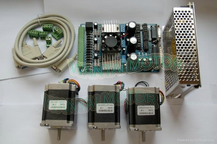 Nema 23 Stepper Motor 270oz-in,3A +3 Axis Board CNC Kit Free shipping to USA,CA
