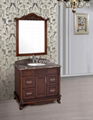 solid wood bathroom cabinet