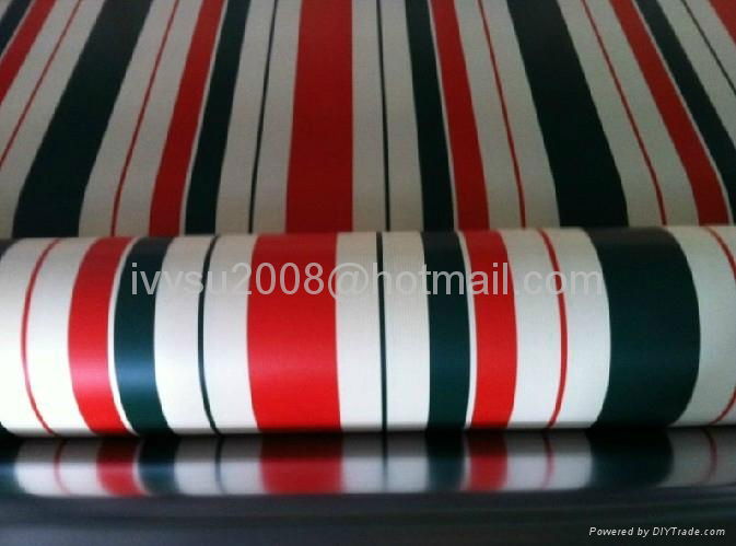 Anti Flame Coated Striped Tarpaulin 