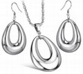 Stainless Steel Necklace and Bracelet Jewelry Sets 4