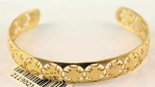 Gold Plated Fashion Stainless Steel Hollow Out Bangle