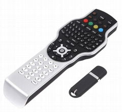 2.4G RF mini wireless keyboard Jogball mouse + IR learning Remote for Smart TV 