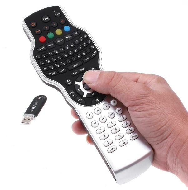 2.4G remote for IPTV with wireless mini keyboard Jogball mouse IR learning