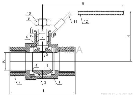 2 PC ball valve 2